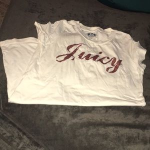 Juicy couture Ivory T-shirt with rose gold letters